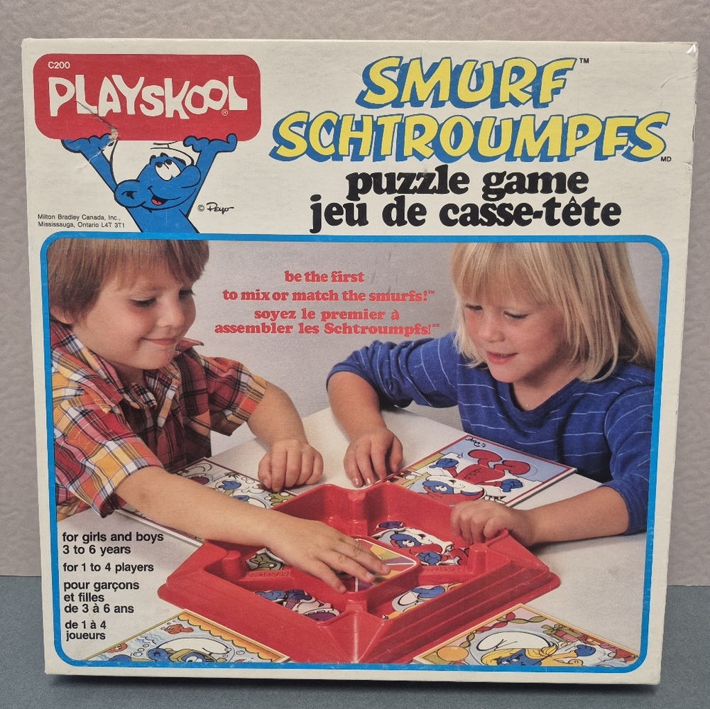 Smurf Puzzle Game Playskool Childrens Vintage
